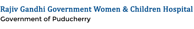 Logo of Official Website of Rajiv Gandhi Government Women and Children Hospital, Government of Puducherry, India